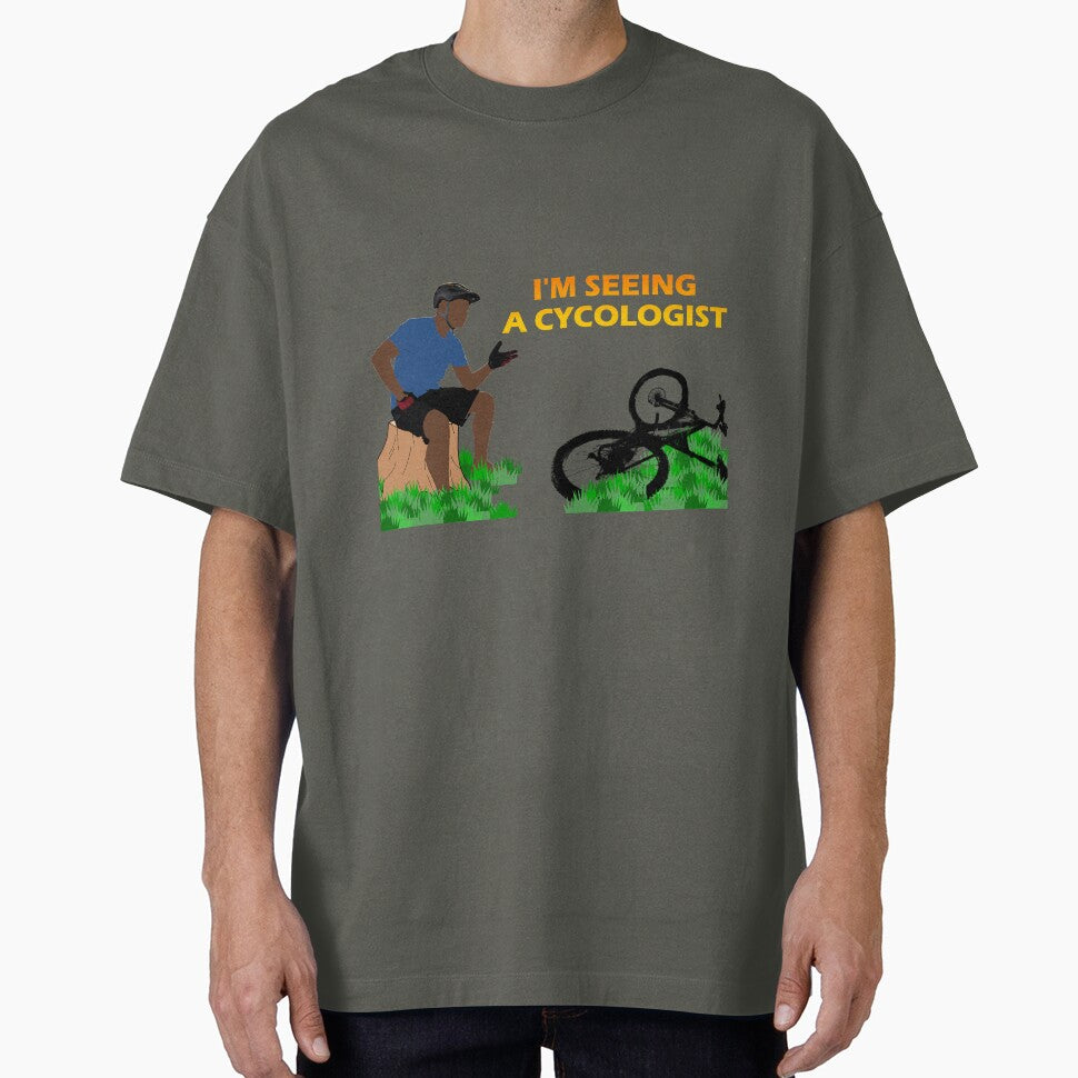 I'm Seeing a Cycologist Mountain Bike Humor by jmsharley T-Shirts, Hoodie, Sweatshirt | BlankRebels.com (Image 1)