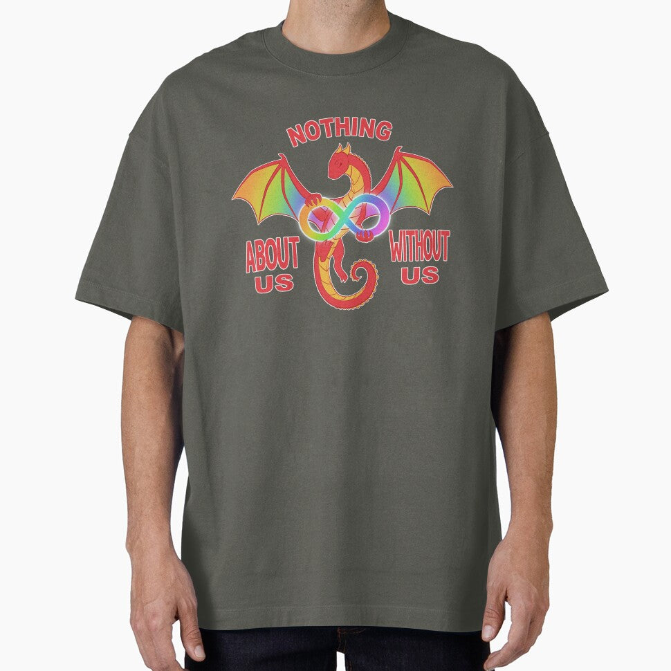 Autistic Dragon - Nothing About Us Without Us by DragonDecagon T-Shirts, Hoodie, Sweatshirt | BlankRebels.com (Image 1)