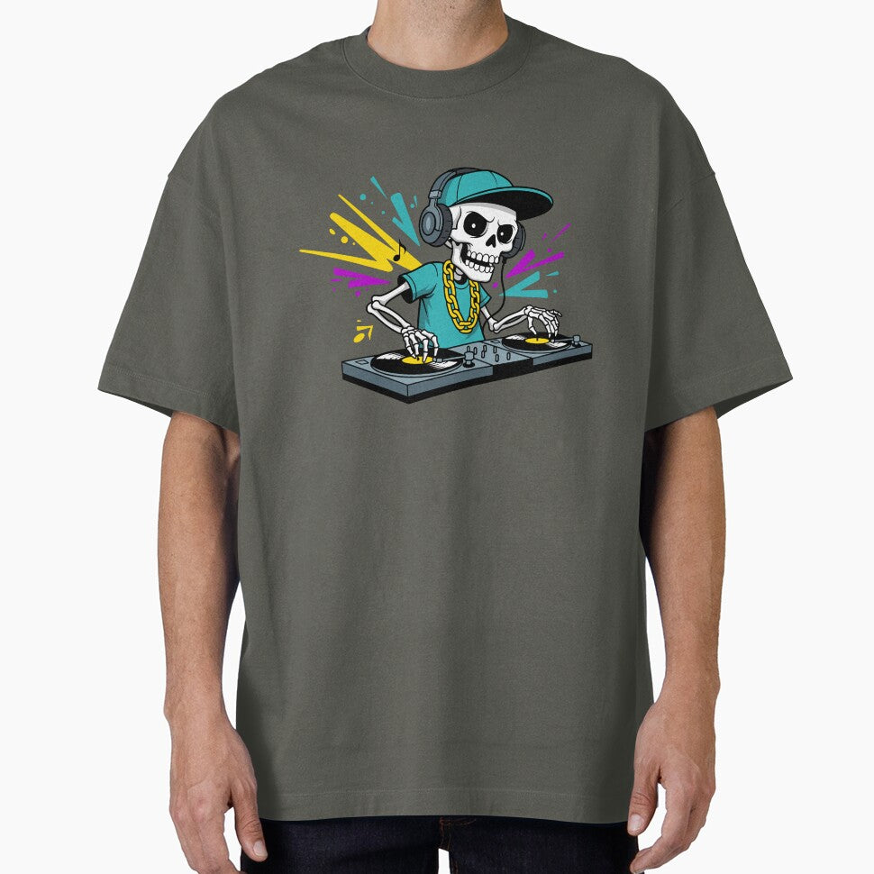 DJ Skull Street Style Graffiti Colorful Design by Junasaji T-Shirts, Hoodie, Sweatshirt | BlankRebels.com (Image 1)