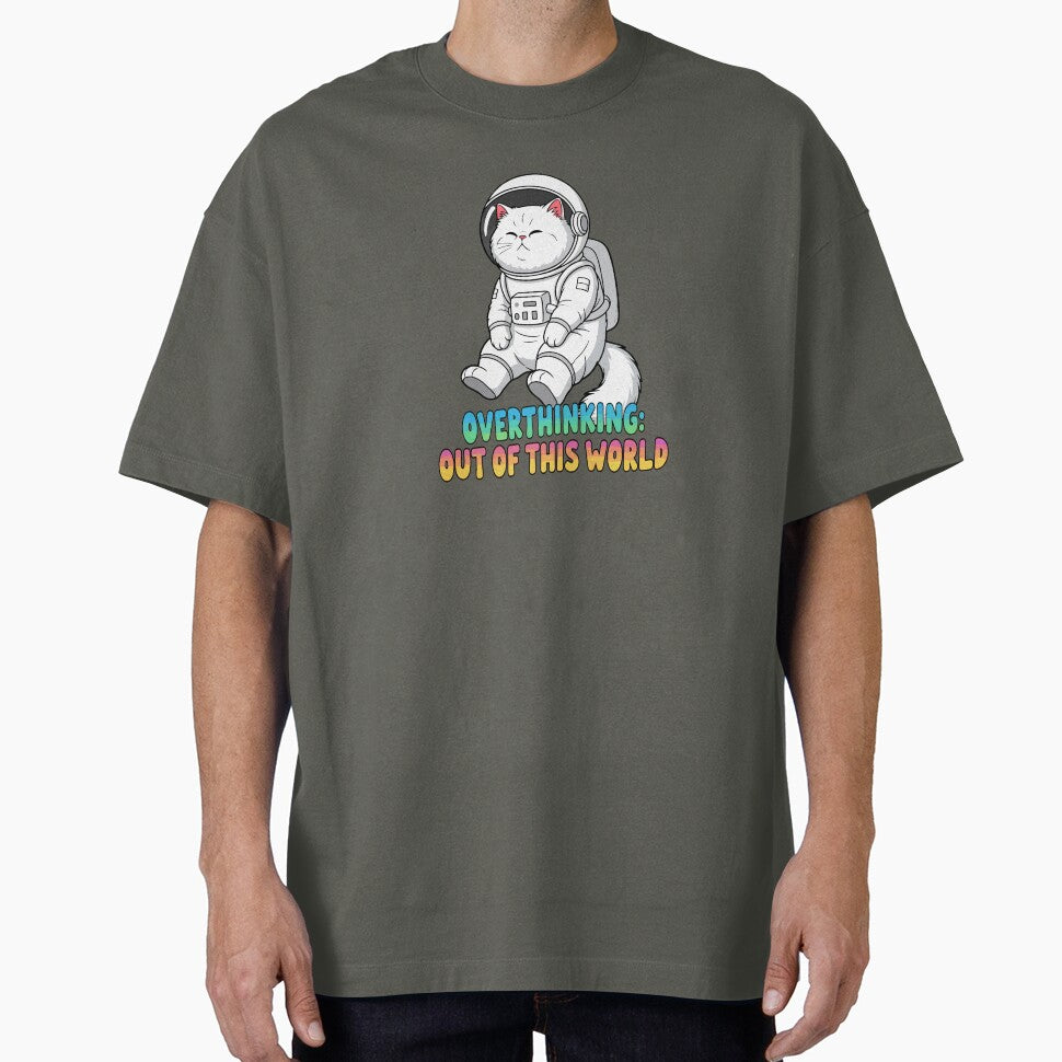 Overthinking Astronaut cat, out of this world by Anwen229 T-Shirts, Hoodie, Sweatshirt | BlankRebels.com (Image 1)