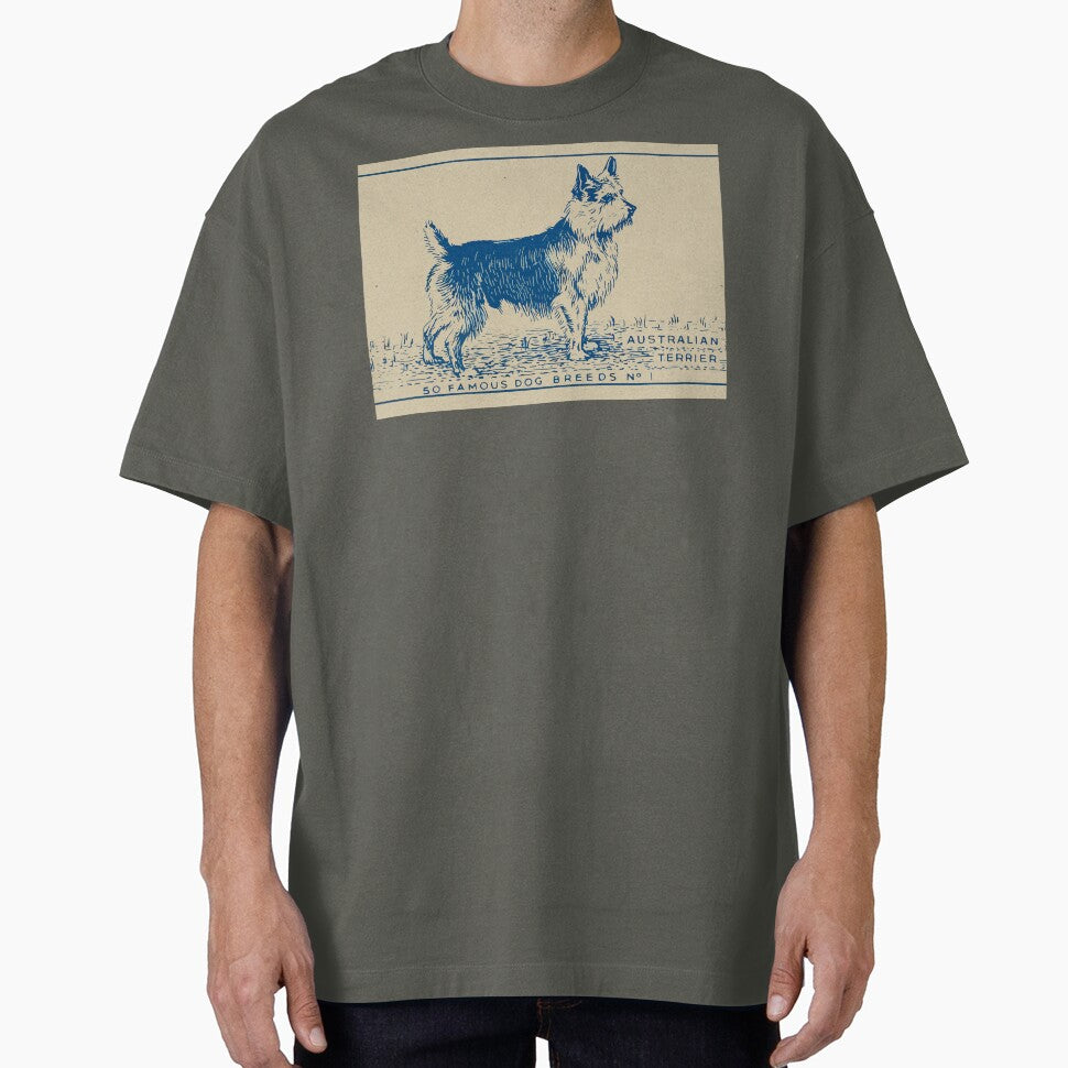 Australian Terrier Vintage Art Dog Vintage Poster Art 2 by ElegantCat T-Shirts, Hoodie, Sweatshirt (Image 1)