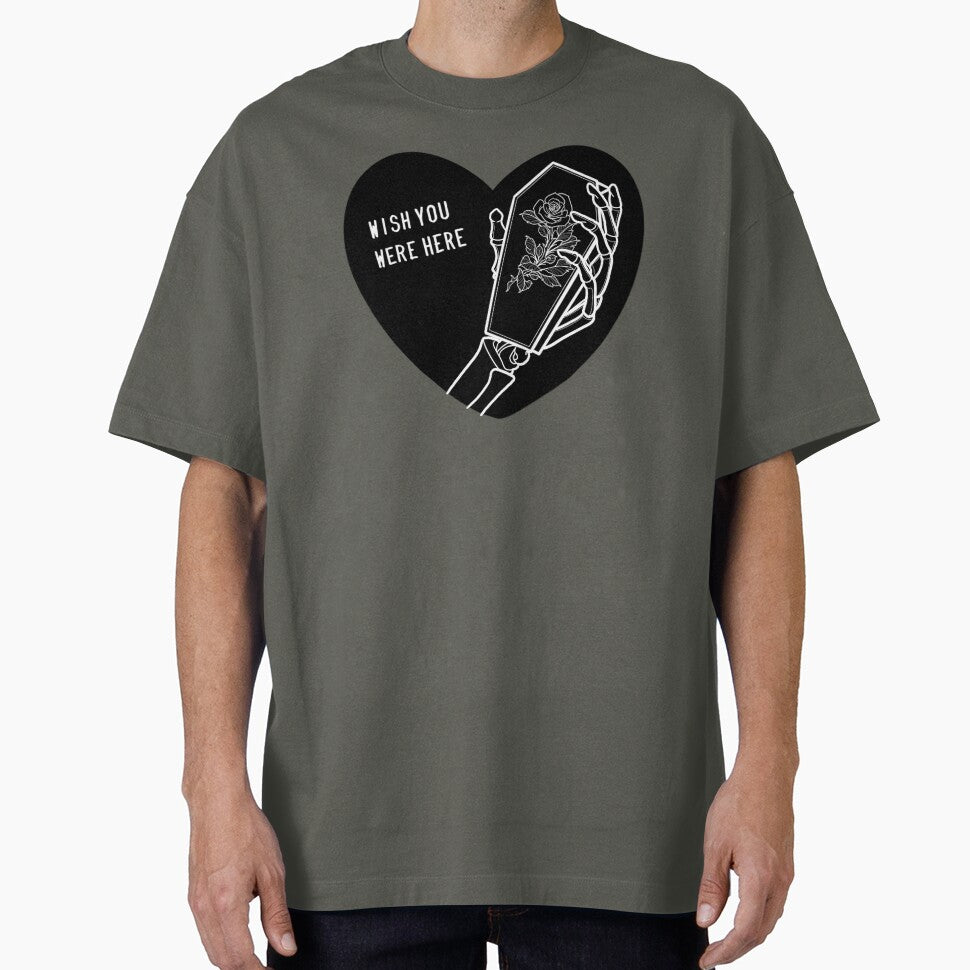 Wish You Were Here Skeleton Hand Casket Coffin Emo Goth Aesthetic by cemeteerie T-Shirts, Hoodie, Sweatshirt (Image 1)