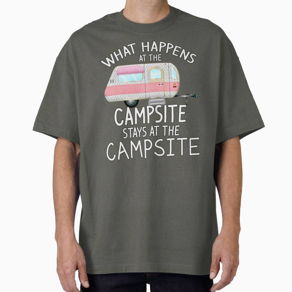 What Happens at the Campsite - Cool Camping Stuff by 3QuartersToday T-Shirts, Hoodie, Sweatshirt | BlankRebels.com (Image 1)