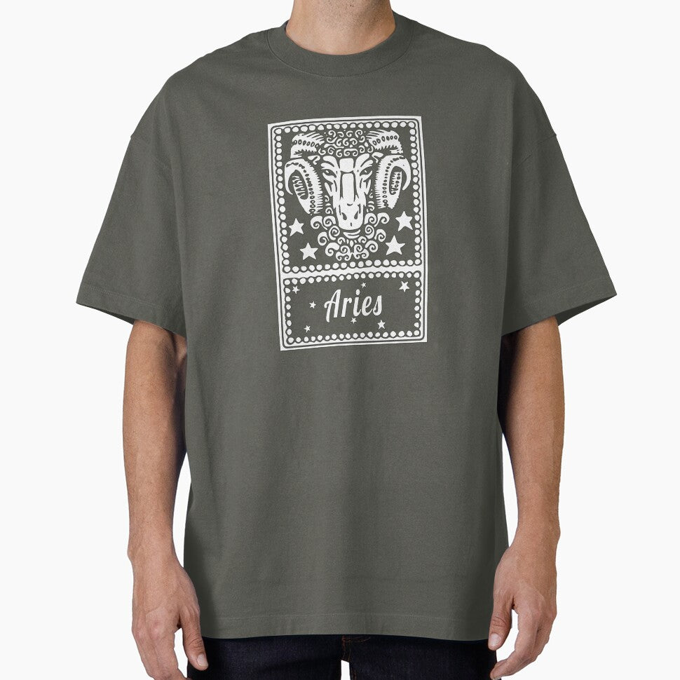 Zodiac sign Aries and lettering. retro style by plastic2021 T-Shirts, Hoodie, Sweatshirt | BlankRebels.com (Image 1)