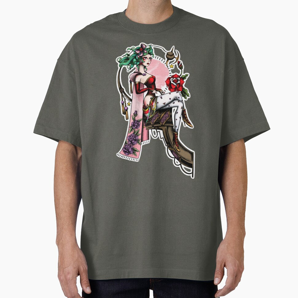 Terra from Final Fantasy 6 (FFVI) in American Traditional Tattoo Portrait Style by SamInJapan T-Shirts, Hoodie,... (Image 1)