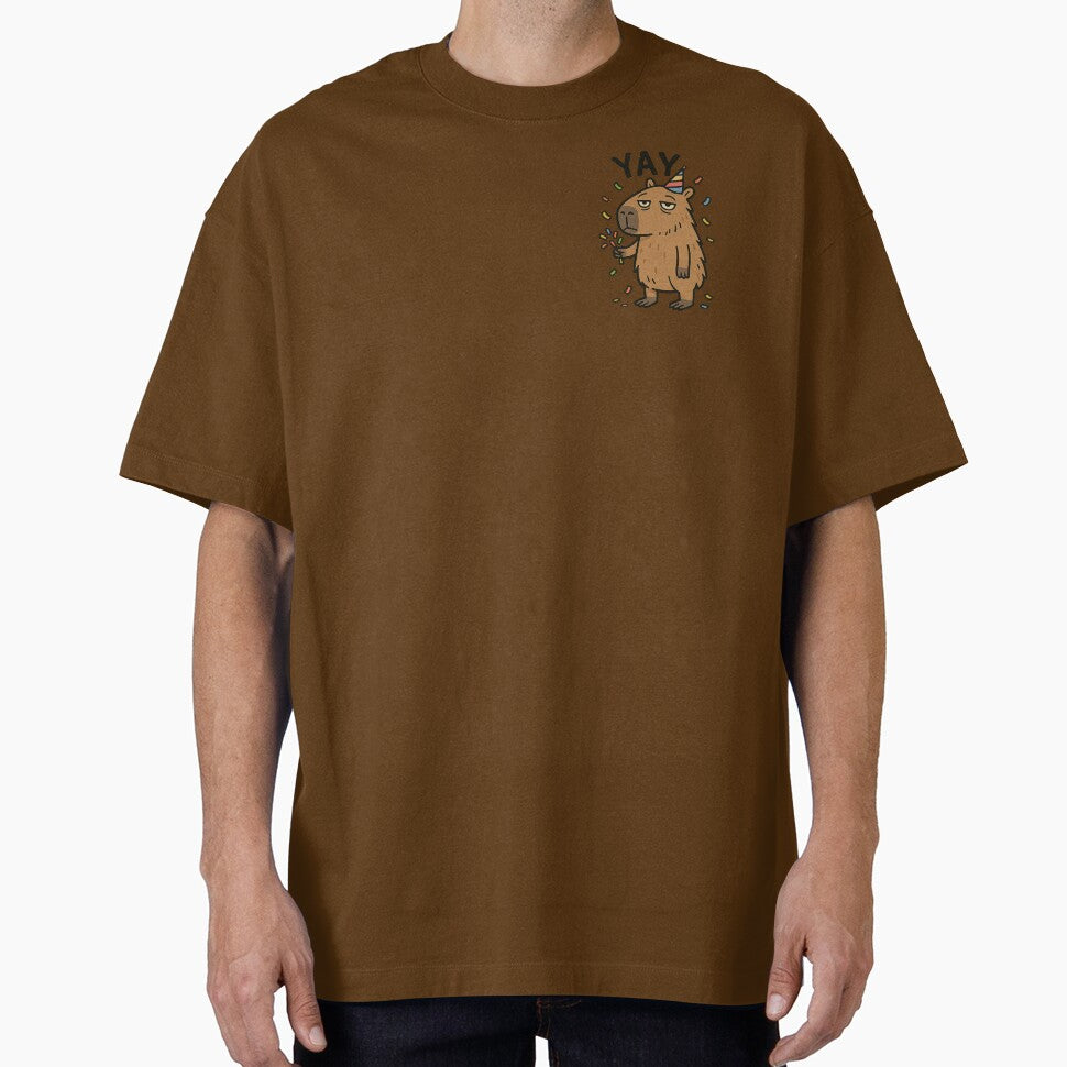 YAY Funny Tired Birthday Capybara by RR-Arts T-Shirts, Hoodie, Sweatshirt | BlankRebels.com (Image 1)