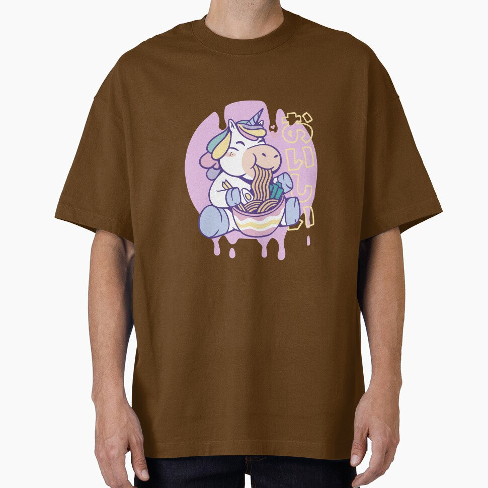 Funny kawaii unicorn with ramen noodles by Ecmoprints T-Shirts, Hoodie, Sweatshirt | BlankRebels.com (Image 1)