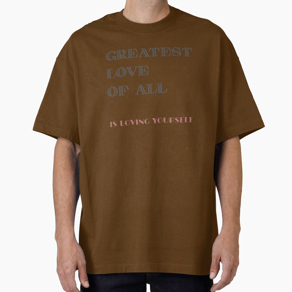 Greatest Love of All – Retro Soul Self Love Typography by mycreastyle T-Shirts, Hoodie, Sweatshirt (Image 1)