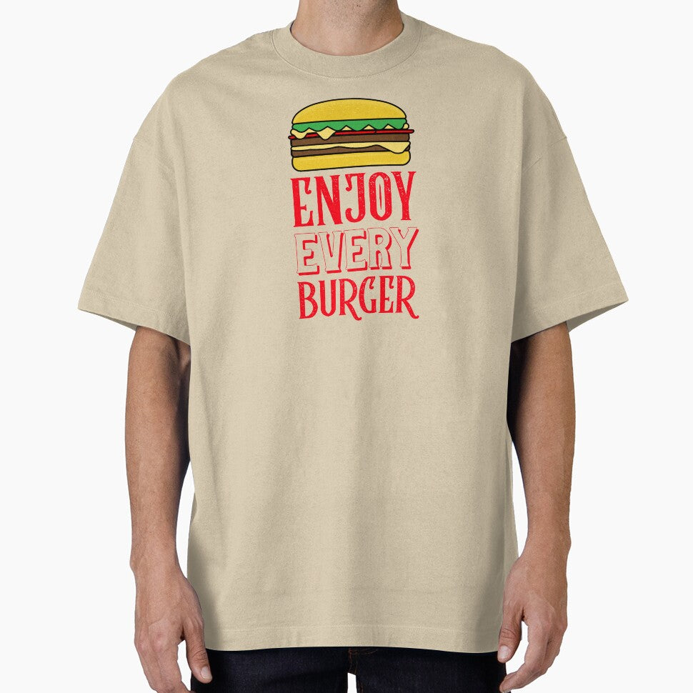 Enjoy Your Burger sticker Design by PositiveStudio T-Shirts, Hoodie, Sweatshirt | BlankRebels.com (Image 1)
