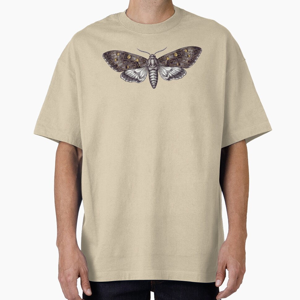 Celestial Moon Phase Moth Vintage Engraving by MarCinu Art T-Shirts, Hoodie, Sweatshirt | BlankRebels.com (Image 1)