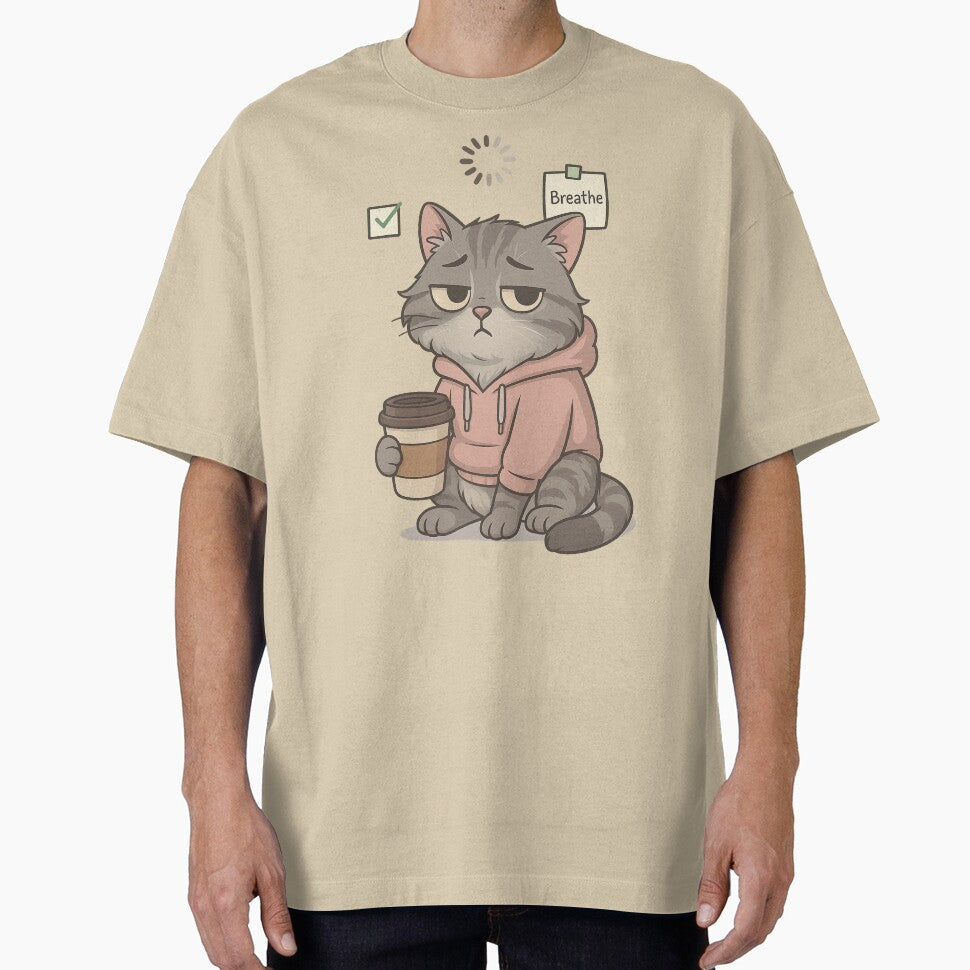“Running on Coffee & Chaos” – Miso the Intern Cat Tee by Make-Change Hoodie, Sweatshirt | BlankRebels.com (Image 1)
