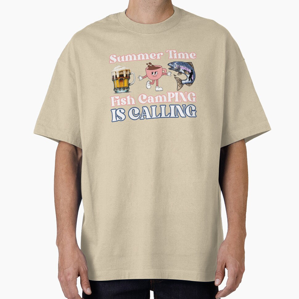 Summer Time Fish Camping is Calling Retro Design by Raise2Shine T-Shirts, Hoodie, Sweatshirt | BlankRebels.com (Image 1)