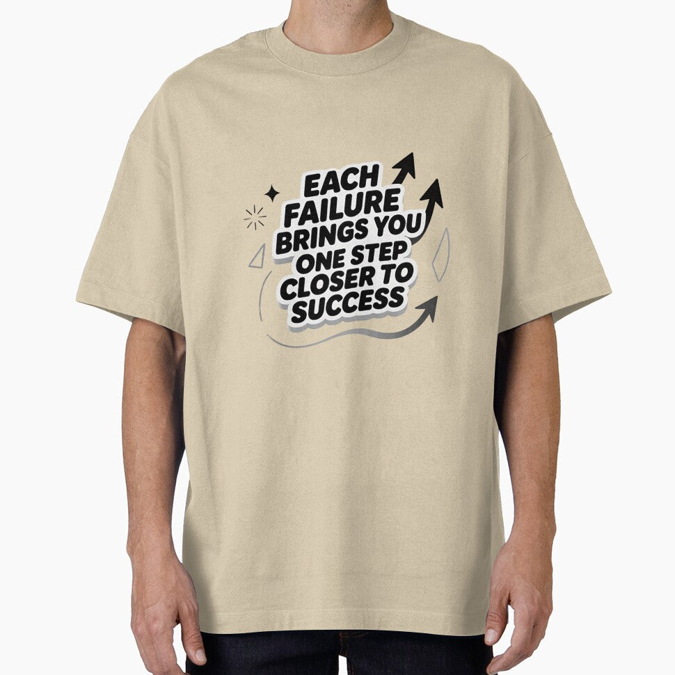 Each Failure Brings Closer to Success Motivation Quote by ThePixelAndPine