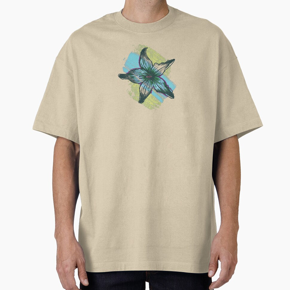 Sweet Tropical Flower Illustration Calm Color Floral T-Shirts, Hoodie, Sweatshirt