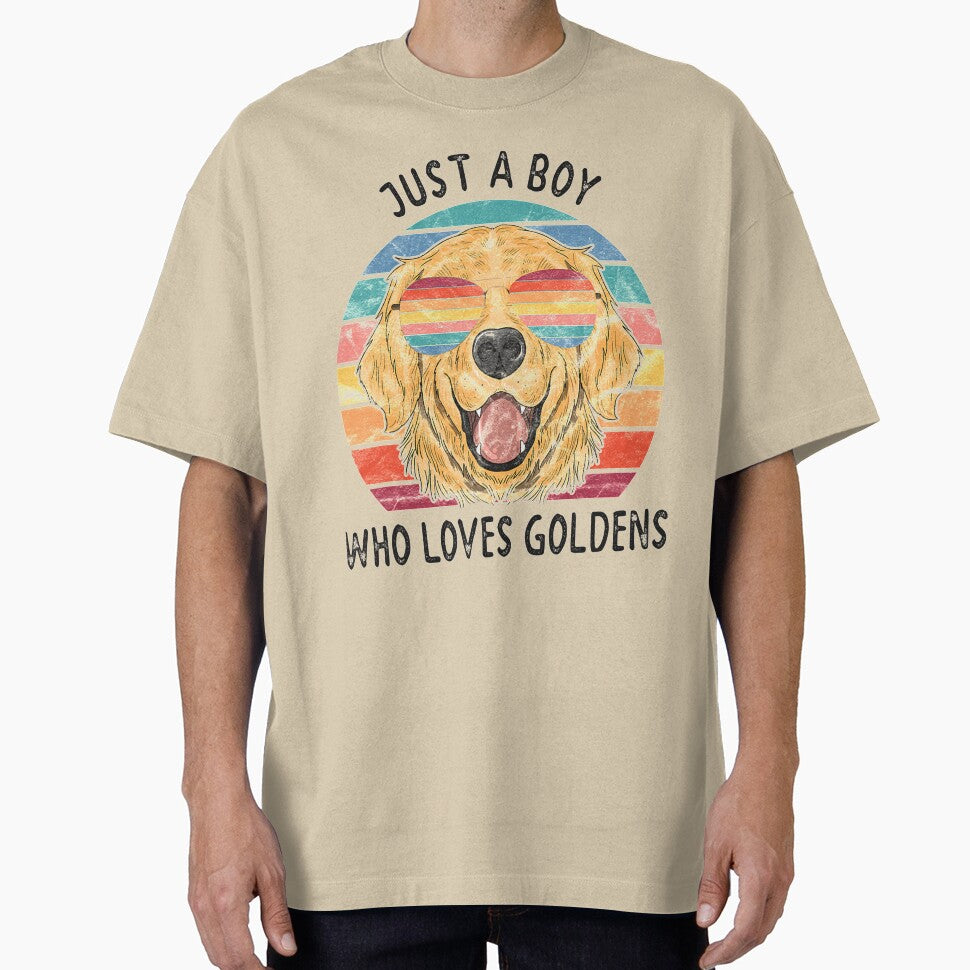 Boy Who Loves Goldens Retrievers Dog by NiceStore095 T-Shirts, Hoodie, Sweatshirt | BlankRebels.com (Image 1)