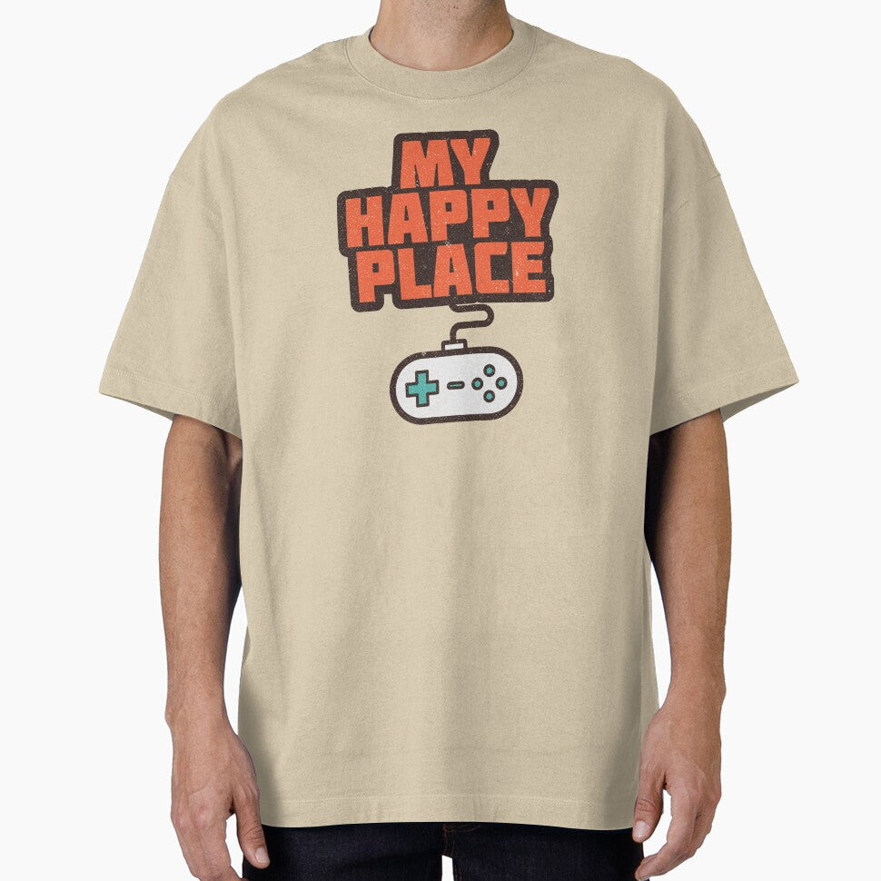 My Happy Place - Retro Gaming by Comstock Design Co. T-Shirts, Hoodie, Sweatshirt | BlankRebels.com (Image 1)