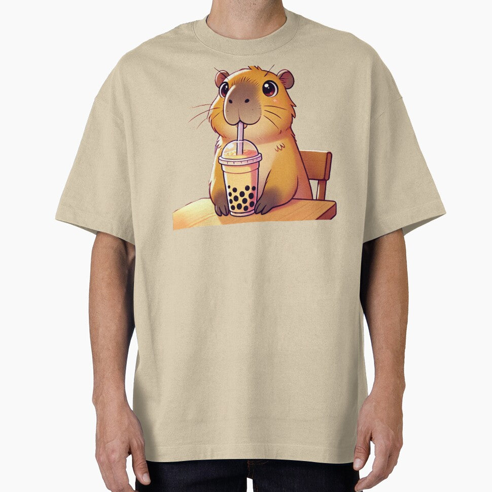 Bubble Bliss: The Capybara’s Sip by STOLOR.SHOP T-Shirts, Hoodie, Sweatshirt | BlankRebels.com (Image 1)