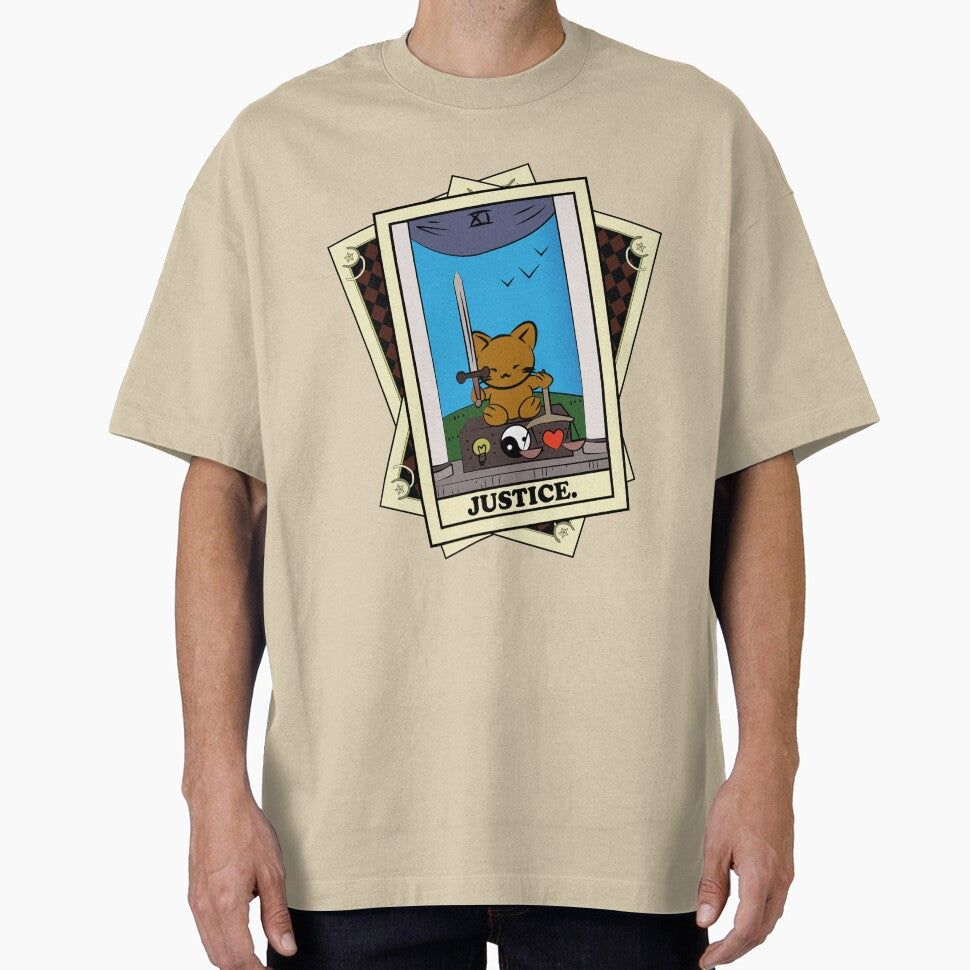 TAROT CARDS DECK | JUSTICE. | FORTUNE CAT by FalconLifeStore T-Shirts, Hoodie, Sweatshirt | BlankRebels.com (Image 1)