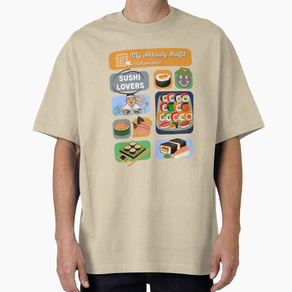 Sushi Lovers - My activity outfit with Smiley by PositiveIdeas T-Shirts, Hoodie, Sweatshirt | BlankRebels.com (Image 1)