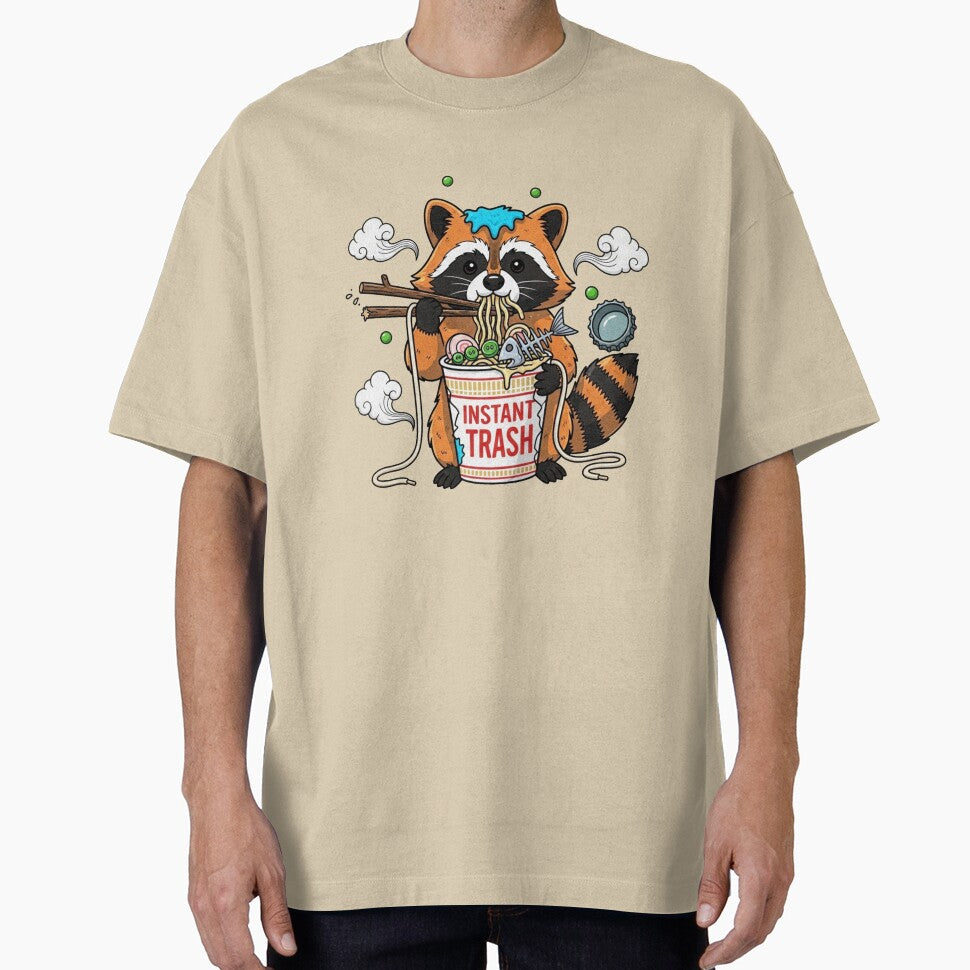 Instant Trash - Funny Raccoon Ramen Noodle T-Shirt by Atlasera Studio Hoodie, Sweatshirt | BlankRebels.com (Image 1)