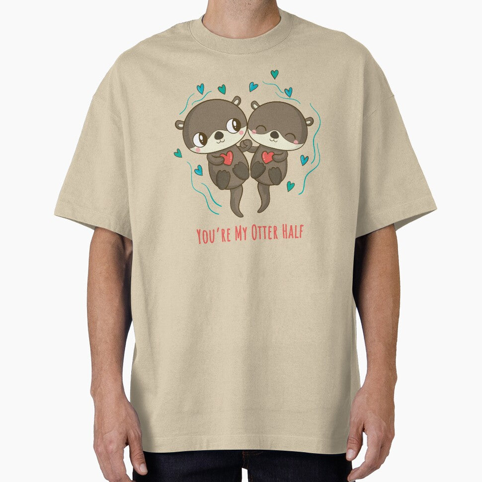 You're My Otter Half - Cute Otters Holding Hands by GasparArts T-Shirts, Hoodie, Sweatshirt | BlankRebels.com (Image 1)
