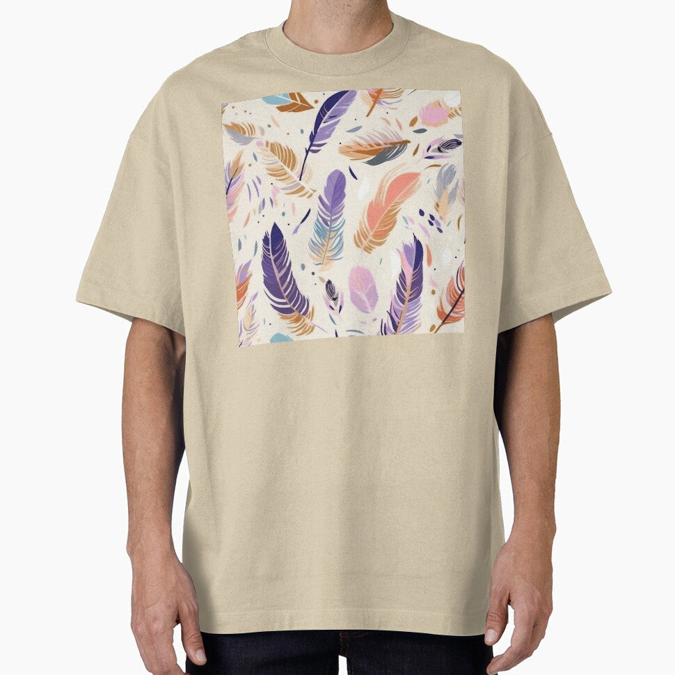 Pretty Pastel Boho Feathers Bohemian Trend Design Bohemian Feather by EmilyFNM3D T-Shirts, Hoodie, Sweatshirt (Image 1)