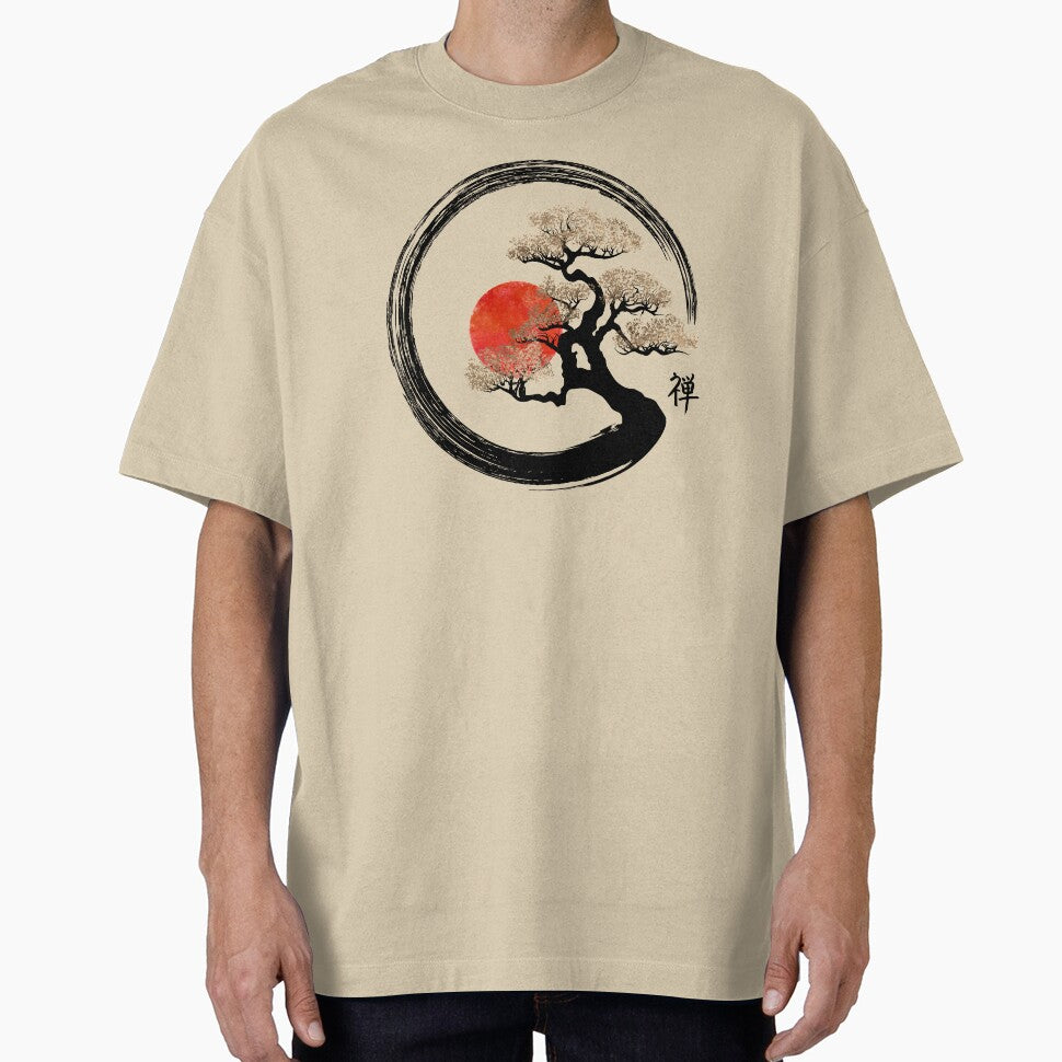 Enso Circle and Bonsai Tree on Canvas by k9printart T-Shirts, Hoodie, Sweatshirt | BlankRebels.com (Image 1)