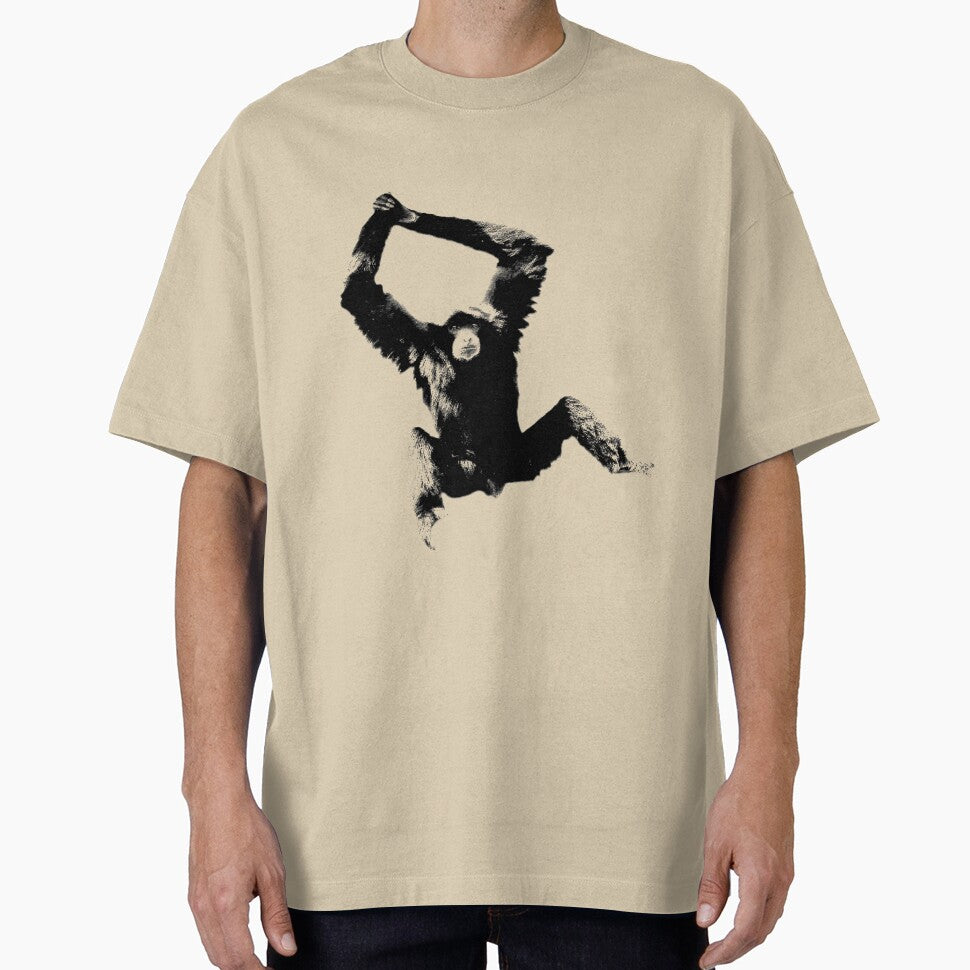 Siamang Gibbon. Wildlife Digital Engraving Image by Digital Eclectica T-Shirts, Hoodie, Sweatshirt (Image 1)