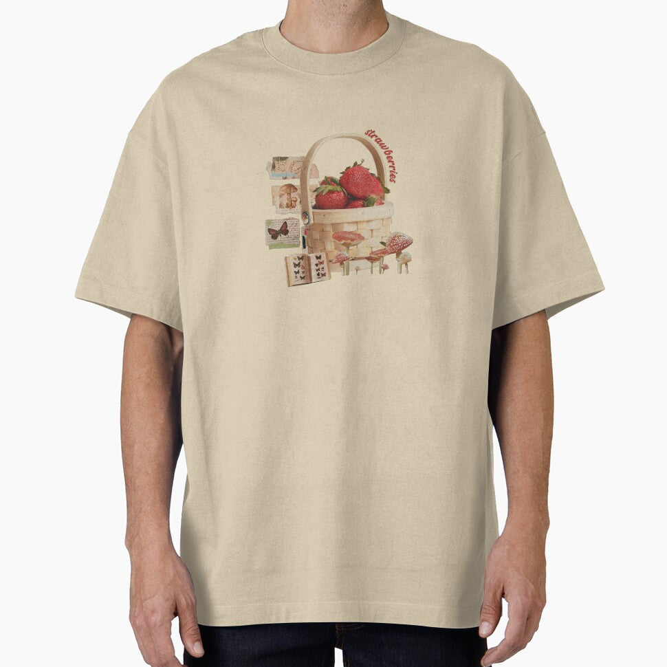 cottagecore strawberries by Roy & Tiffany T-Shirts, Hoodie, Sweatshirt | BlankRebels.com (Image 1)