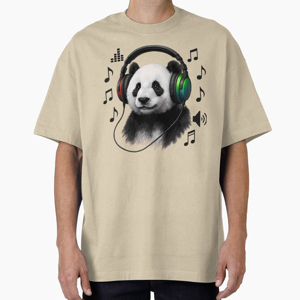 DJ Panda with Headphones - Music Lover Gift Art by DrawDrip T-Shirts, Hoodie, Sweatshirt | BlankRebels.com (Image 1)