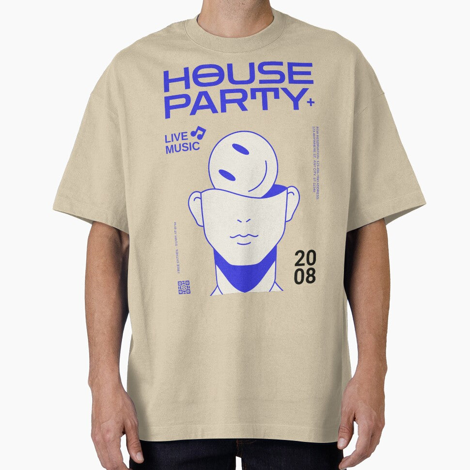 Abstract House Party Art – Modern Line Style T-shirts & Hoodies by ArtwithRabbit