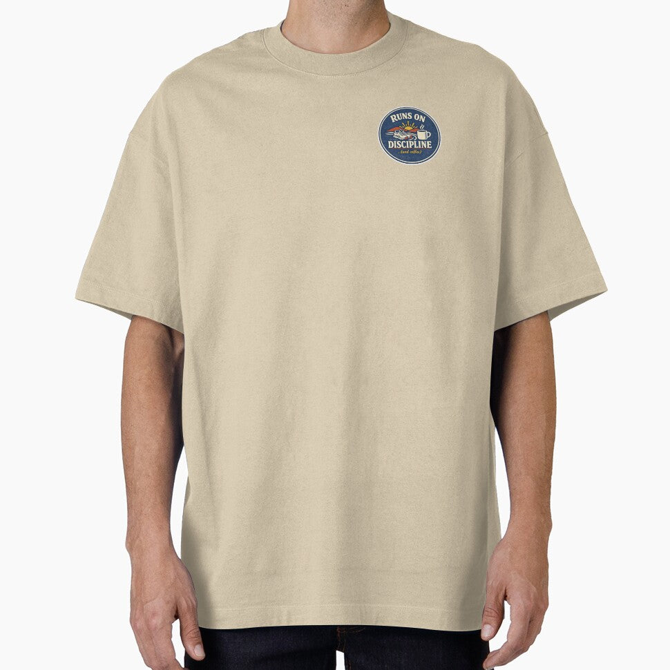 Runs on Discipline (and Coffee) – Vintage Runner Badge by Run-Lifestyle T-Shirts, Hoodie, Sweatshirt (Image 1)