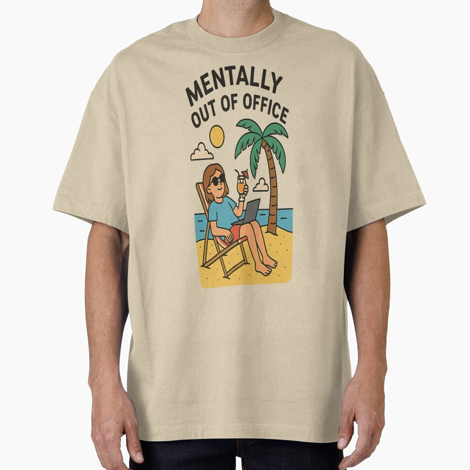 Mentally Out of Office – Sarcastic Beach Vibes Shirt by Casper Gravedigger Hoodie, Sweatshirt | BlankRebels.com (Image 1)