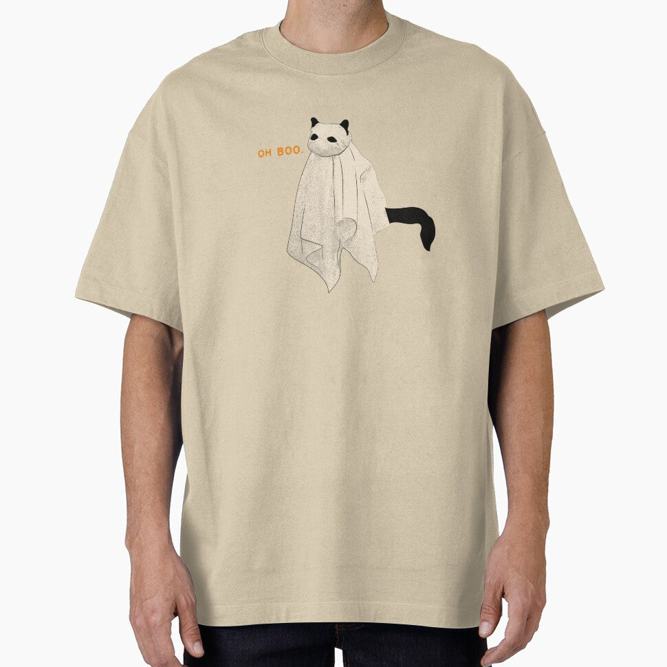 Cute spooky cat says boo- Halloween by GoldenGodDesign T-Shirts, Hoodie, Sweatshirt | BlankRebels.com (Image 1)