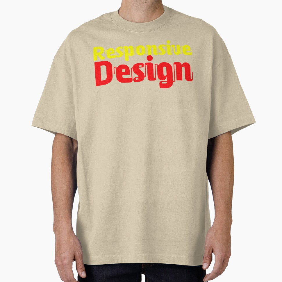 Responsive Design Bold Typography T-Shirt | Web Developer & UI Designer Tee by Faali950 Hoodie, Sweatshirt (Image 1)