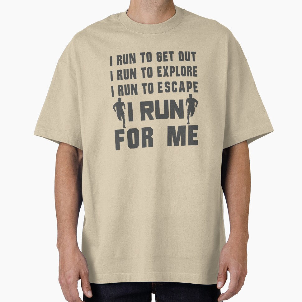 I Run To Get Out, I Run To Explore, I Run To Escape, I Run For Me - Funny Running Quotes -  Black, Yellow,... (Image 1)