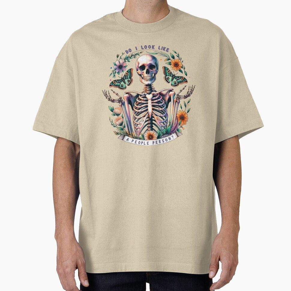 Cottagecore Skeleton - Do I Look Like A People Person? by Bearbones81 T-Shirts, Hoodie, Sweatshirt (Image 1)