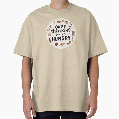 *blue* Overthinking and also hungry by owlcreates T-Shirts, Hoodie, Sweatshirt | BlankRebels.com (Image 1)