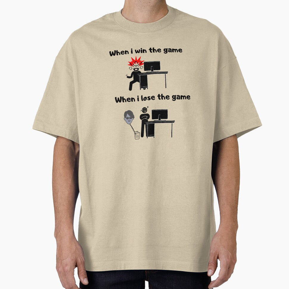 When I win the game VS when I lose the game – Test based illustration design – Black text by Nemesiscrowd... (Image 1)
