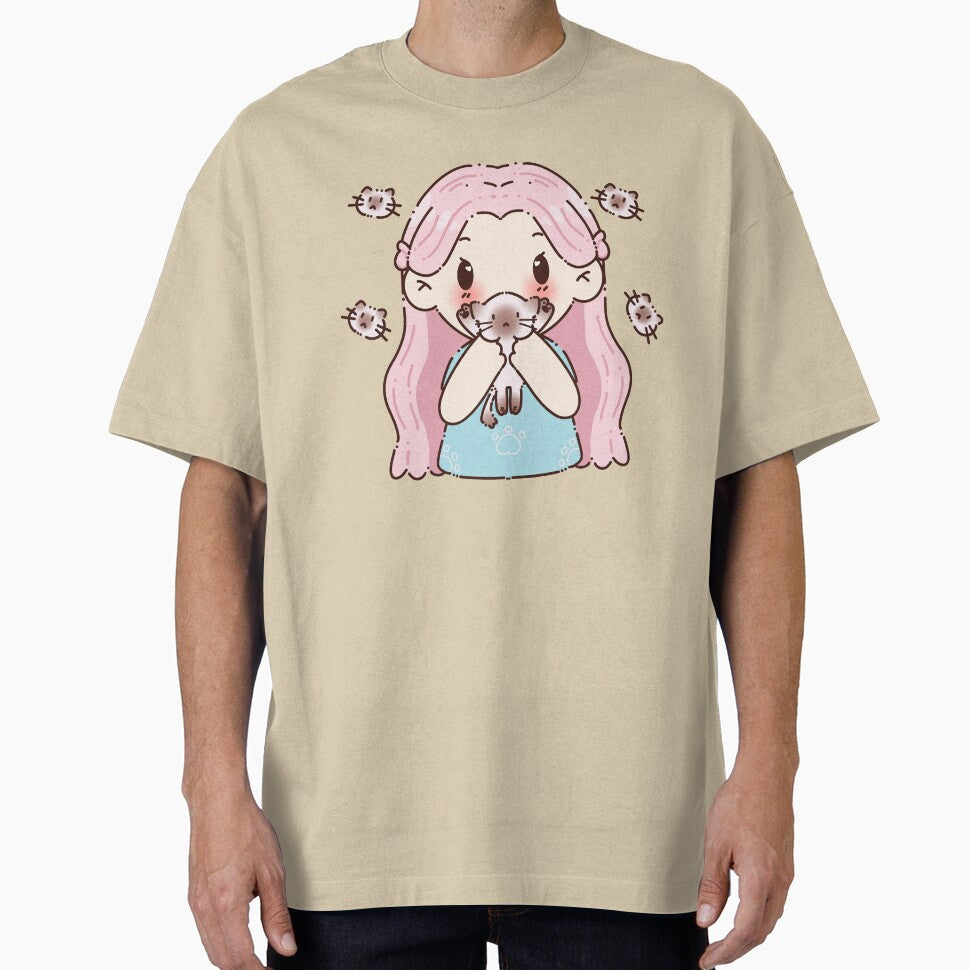 Girl Holding a Siamese Cat by Zmonz T-Shirts, Hoodie, Sweatshirt | BlankRebels.com (Image 1)