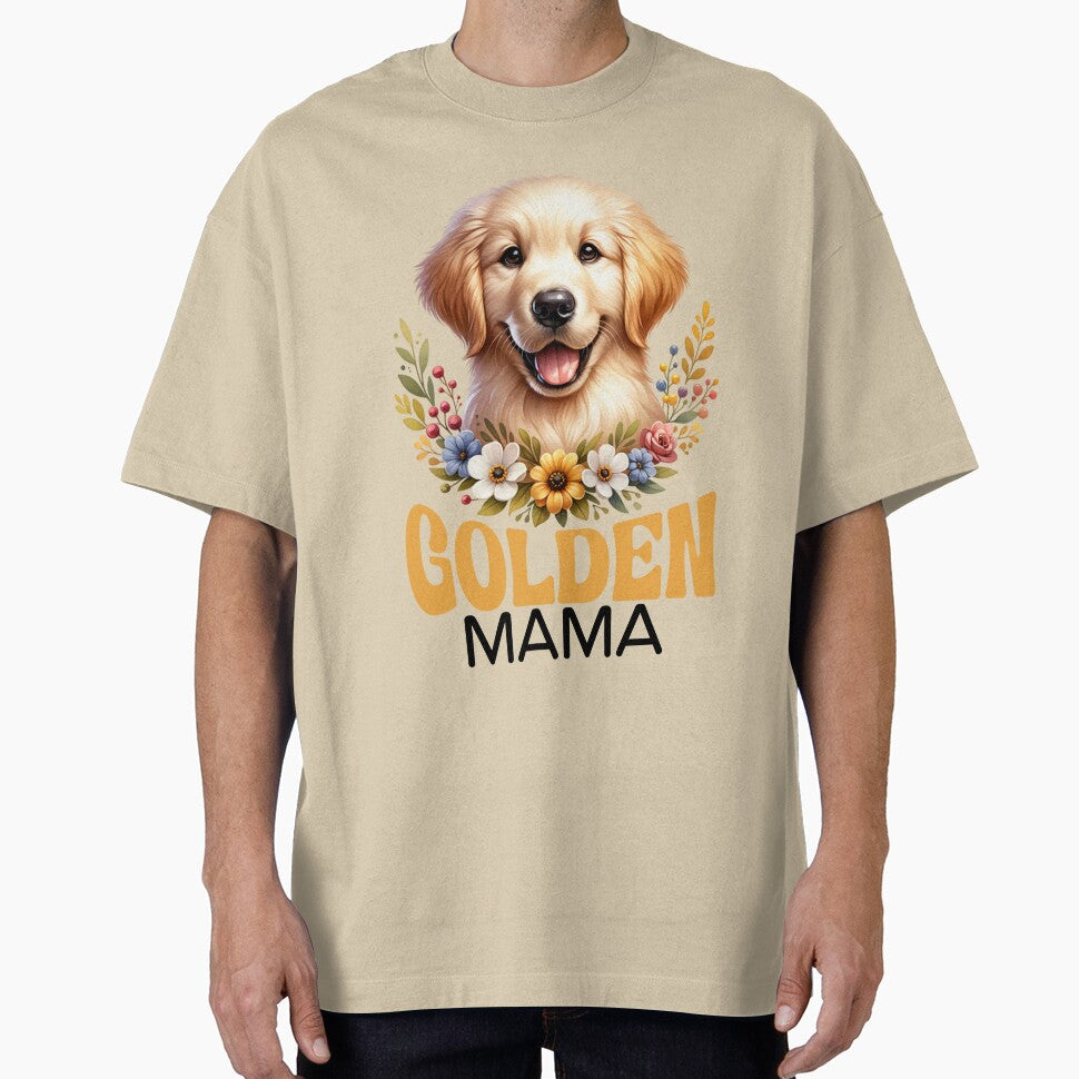 Golden Retriever Mama, Golden Retriever dog in flowers by InspireGlow T-Shirts, Hoodie, Sweatshirt (Image 1)