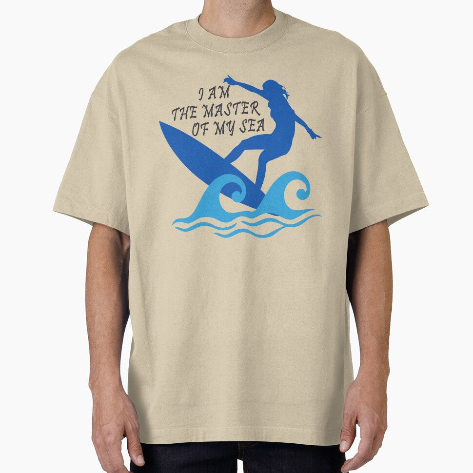I Am the Master of My Sea – Surfer Quote Ocean Wave Surfing Design by Dimu Co.