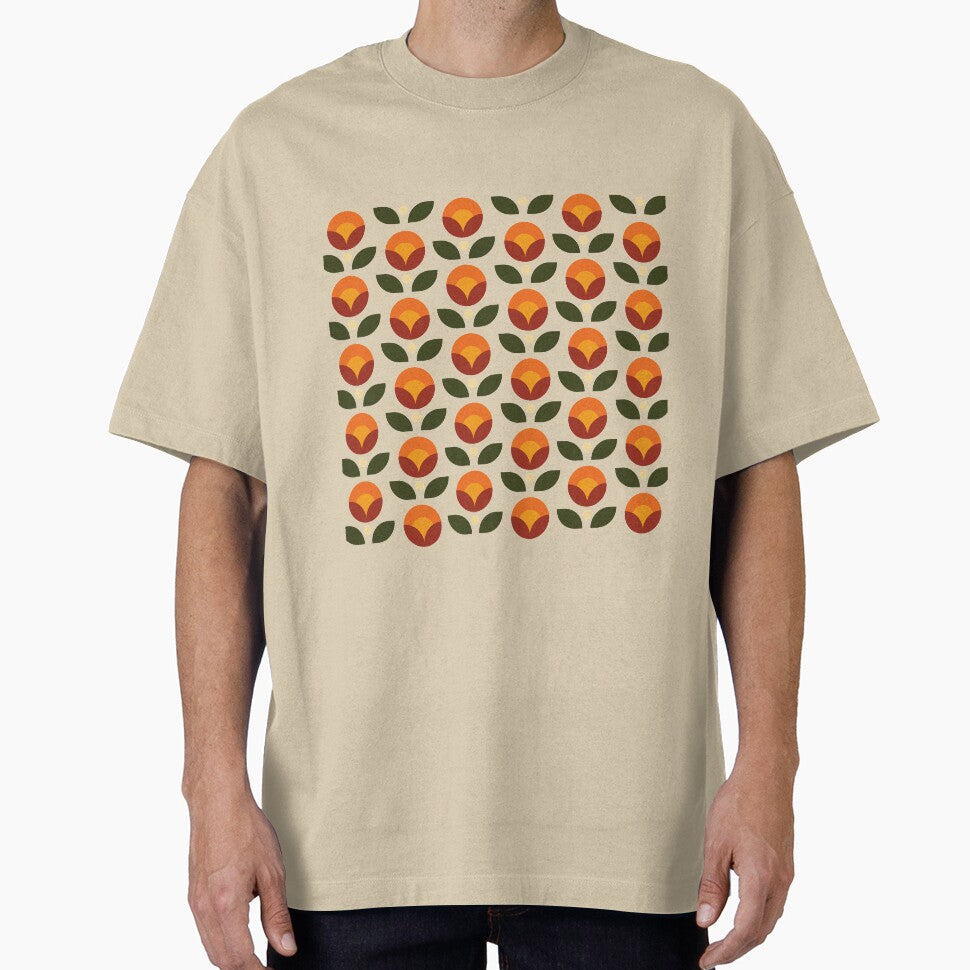 Retro Warm Flower Bud Pattern by kjeppson T-Shirts, Hoodie, Sweatshirt | BlankRebels.com (Image 1)