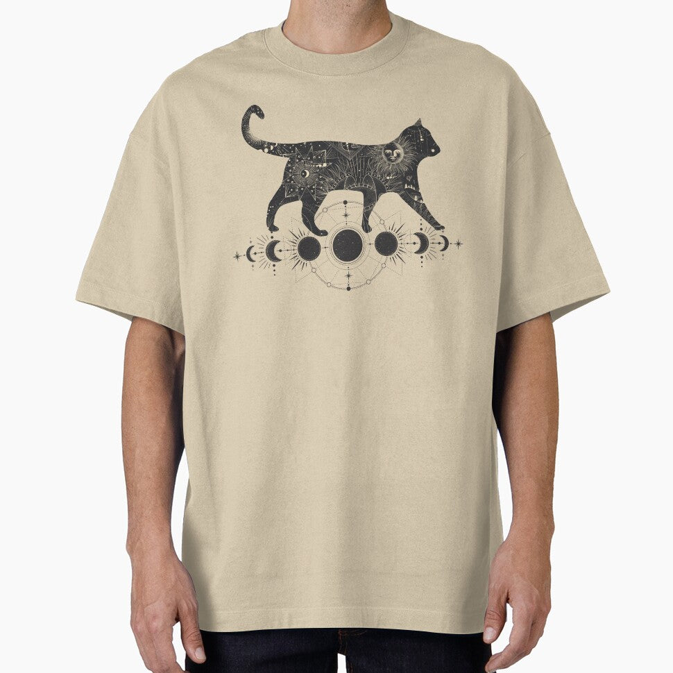 Celestial Cat walks on the moon by eireaine T-Shirts, Hoodie, Sweatshirt | BlankRebels.com (Image 1)