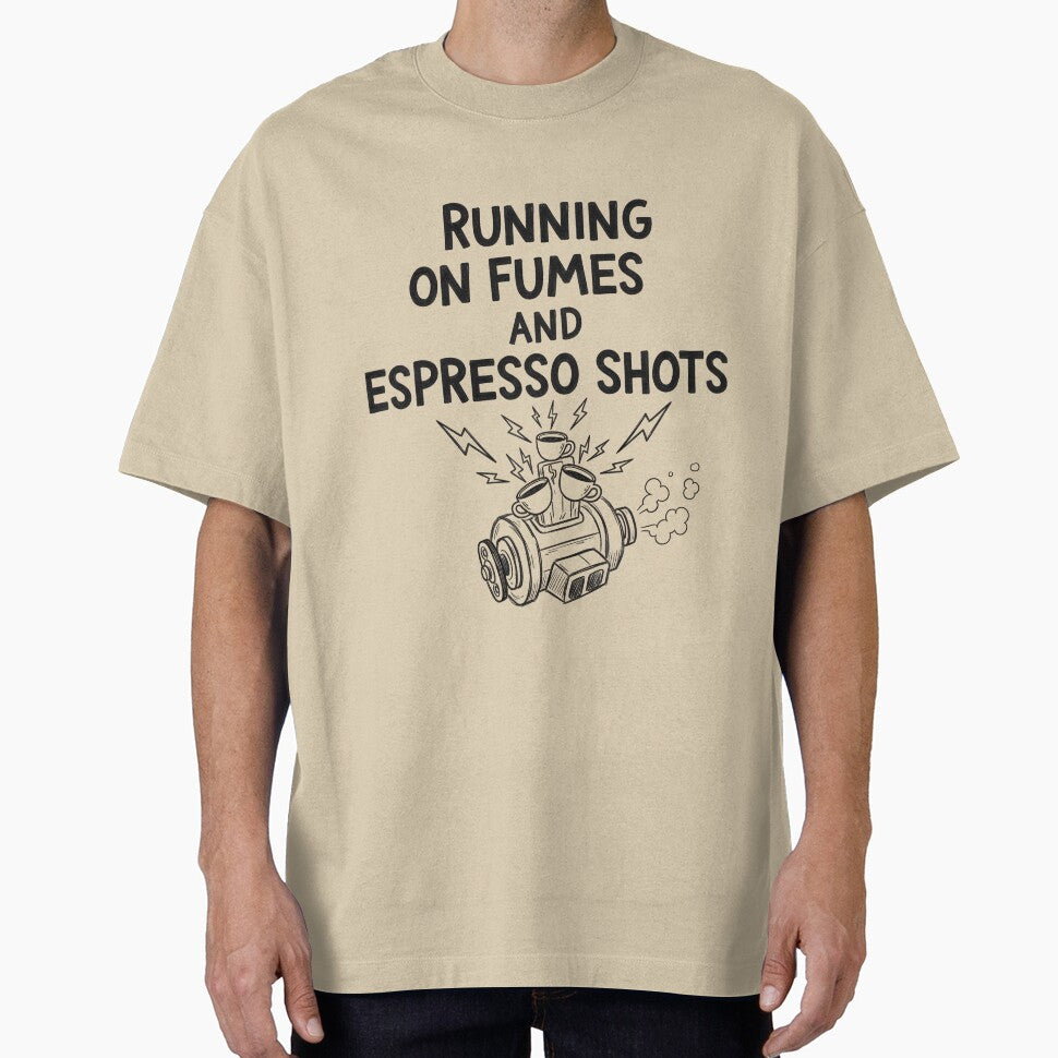 Running on Fumes and Espresso Shots – Funny Coffee Lover Quote for Work, Office Humor & Caffeine Addicts by... (Image 1)