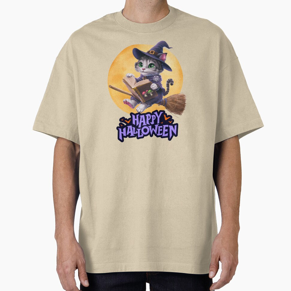 Cat Halloween Moon by Playful Strokes pom@pom T-Shirts, Hoodie, Sweatshirt | BlankRebels.com (Image 1)