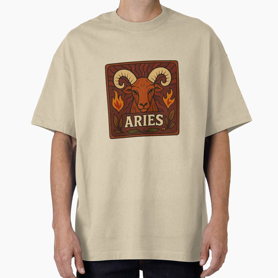 Aries Fire (Squared) by SebbanArts T-Shirts, Hoodie, Sweatshirt | BlankRebels.com (Image 1)