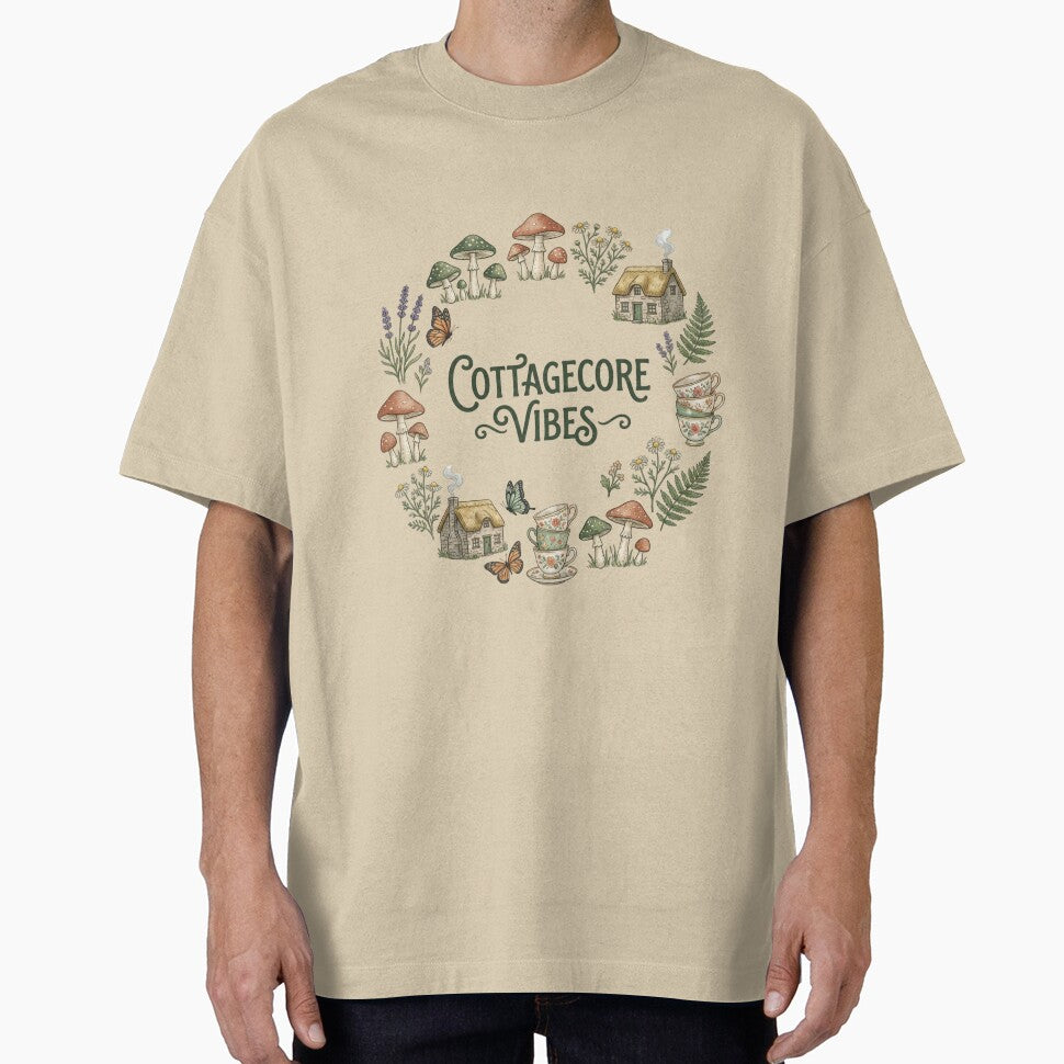 Cottagecore Vibes - Aesthetic Mushroom Garden Design | Whimsical Nature Art by ZoomTaDesign T-Shirts, Hoodie,... (Image 1)
