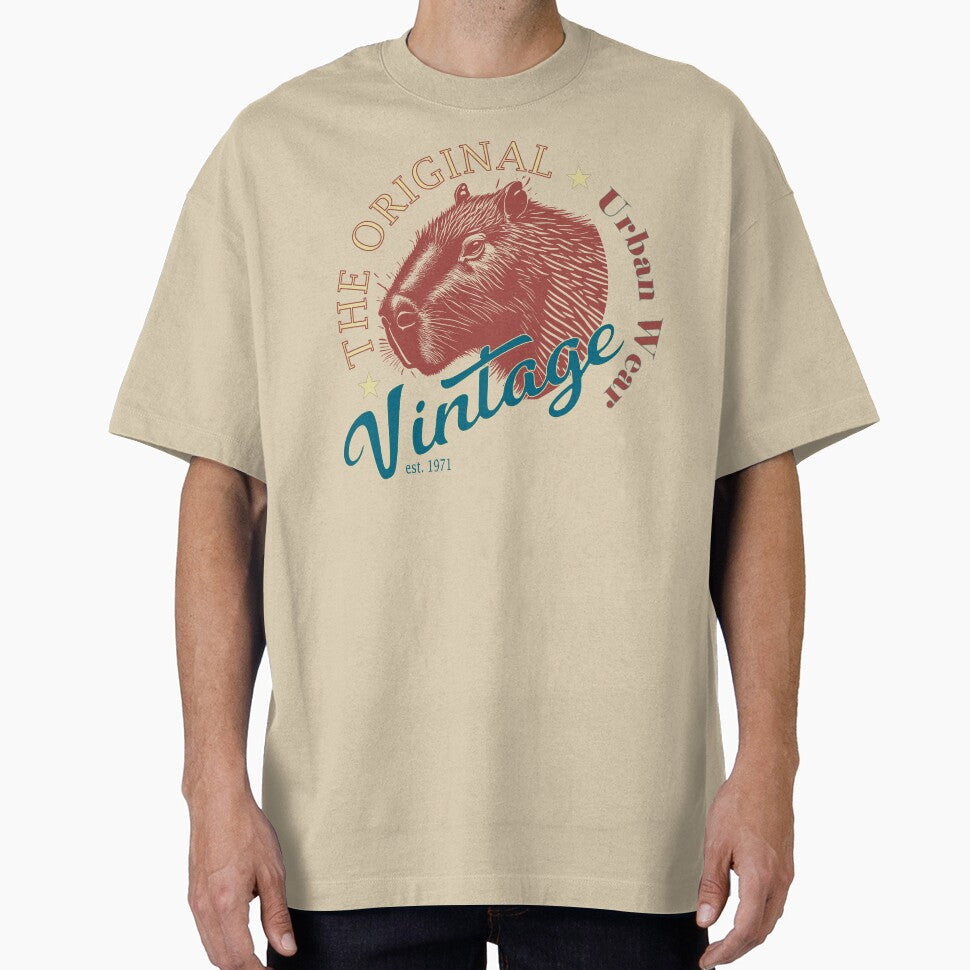 Cute Capybara Vintage Logo T-Shirts, Hoodie, Sweatshirt
