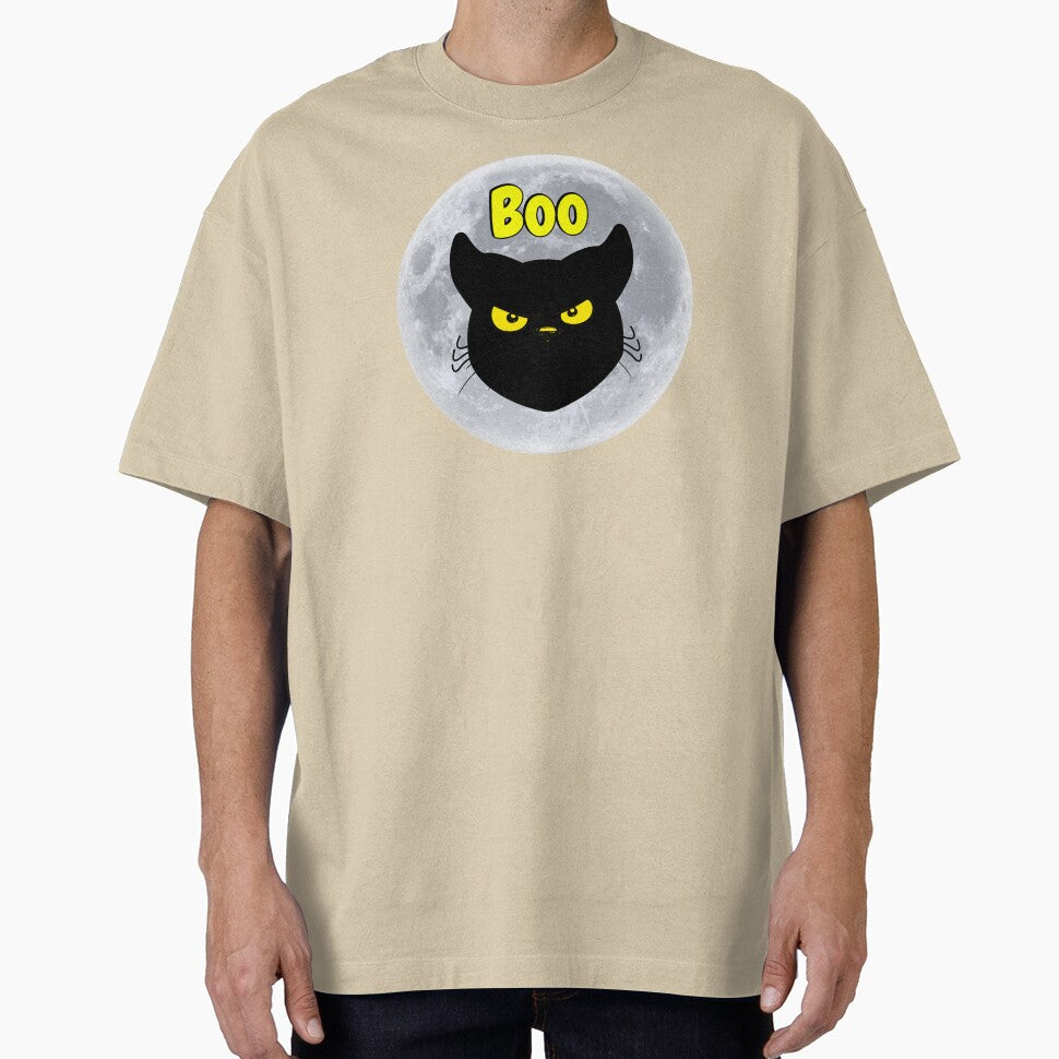 Halloween Moon Boo Cat by Willyboy16 T-Shirts, Hoodie, Sweatshirt | BlankRebels.com (Image 1)